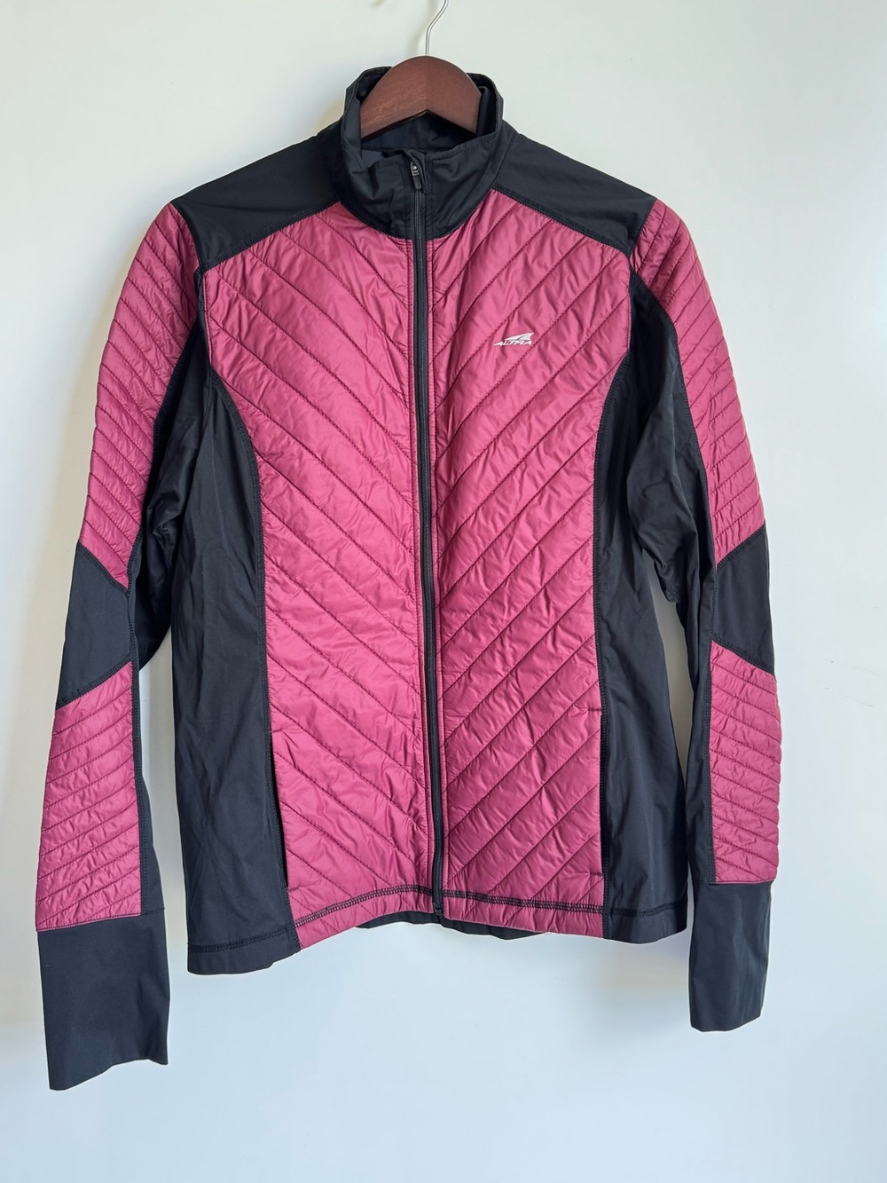 Altra Zoned Heat Zerolite Jacket Women Large Black Purple Running Hiking Outdoor